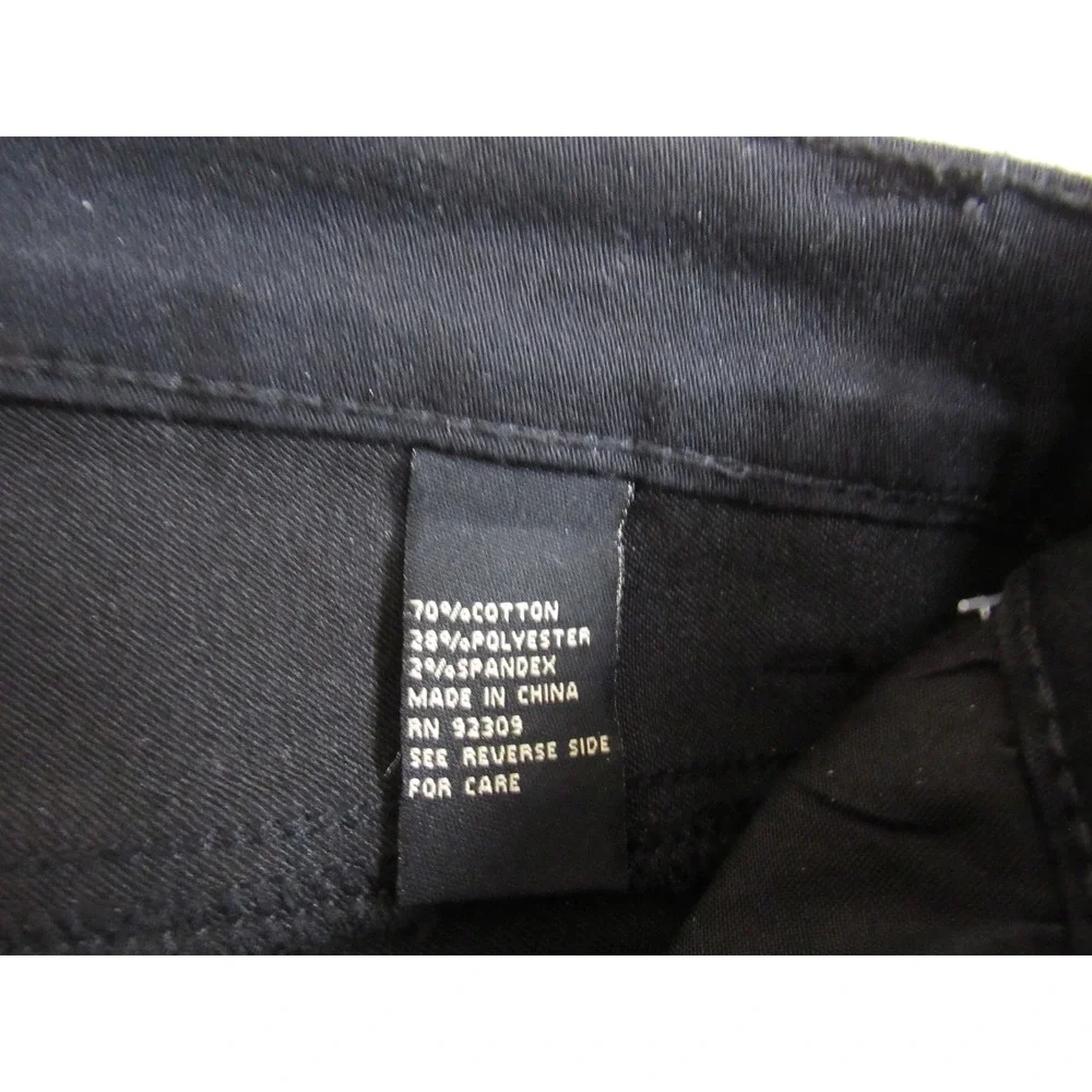 DG2 Diane Gilman Virtual Stretch‎ Straight Leg Jeans Black Womens Size 6 NWT